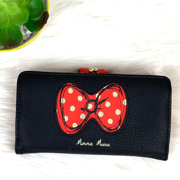 Disney Handbags - Official Disney Minnie Mouse Bow Cartoon Wallet